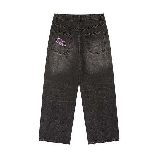 Vintage Wash Heavyweight Denim Jeans