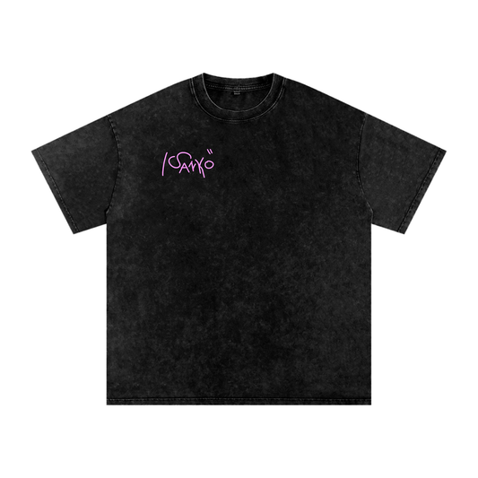 Snow Washed Oversized Cotton T-Shirt