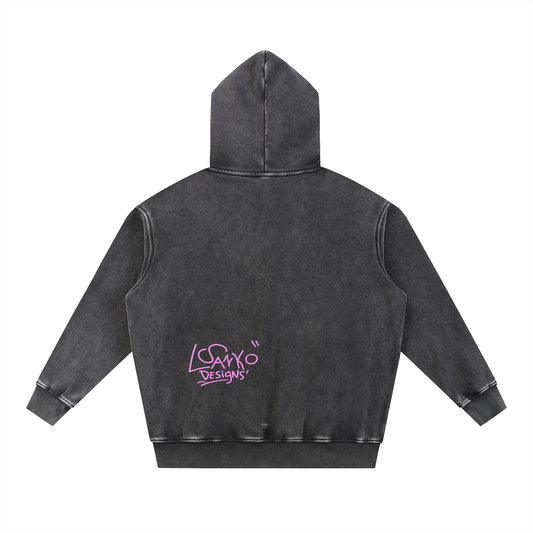 Snow Wash Fleece Oversize Hoodie