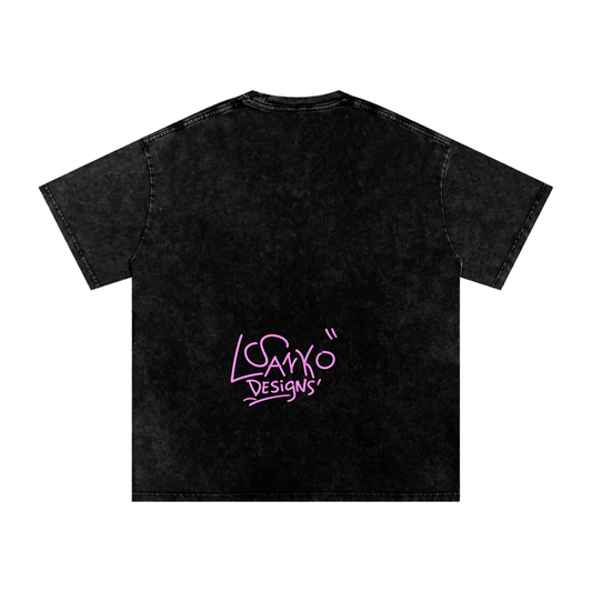 Snow Washed Oversized Cotton T-Shirt